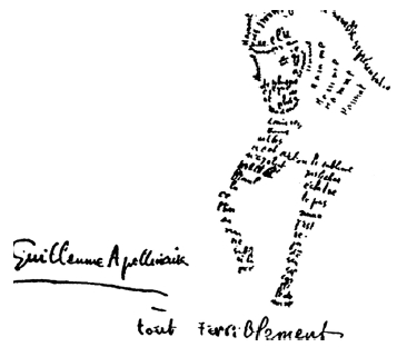 Figura 2. Guillaume Apollinaire, Calligramme