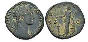 Figura 2. Sestercio del emperador Cómodo (179 d.C.)