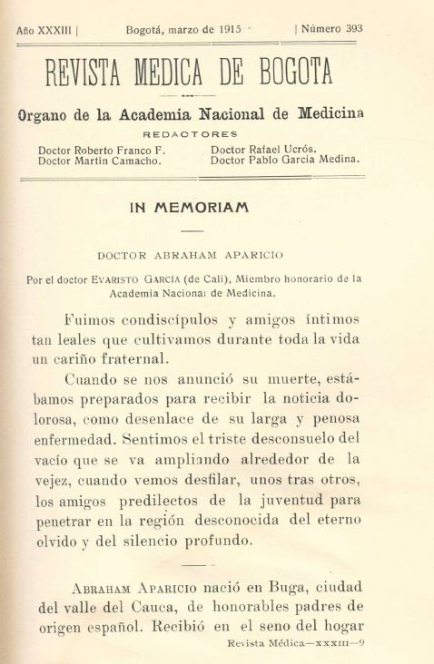 					Ver Vol. 33 Núm. 393 (1915): Revista Médica de Bogotá. Año XXXIII. Marzo de 1915. Núm. 393
				