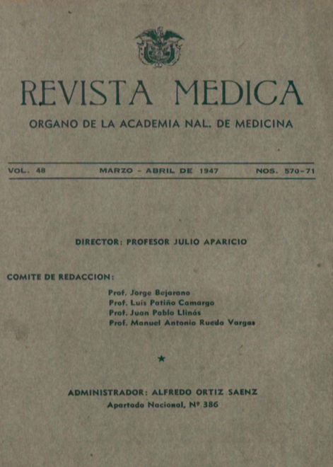 					Ver Vol. 48 Núm. 570-571 (1947): Revista Médica. Marzo y Abril de 1947 - V48 Núm. 570-571
				