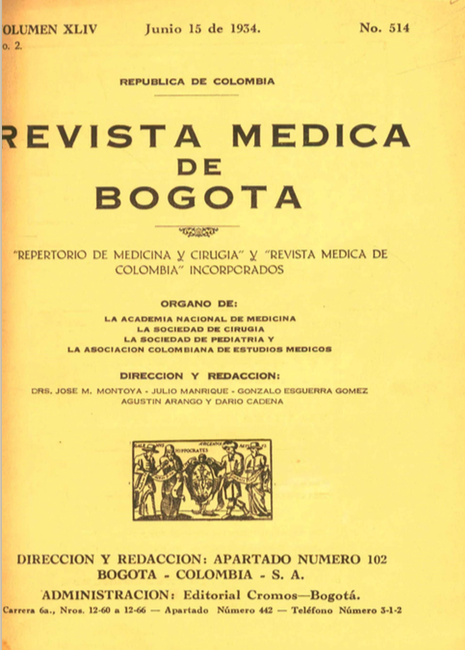 					Ver Vol. 44 Núm. 514 (1934): Revista Médica de Bogotá. Año XLIV. Junio de 1934. Núm. 514
				