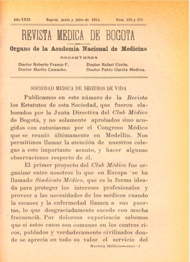 					Ver Vol. 30 Núm. 372-373 (1913): Revista Médica de Bogotá. Año XXX. Junio y Julio de 1913. Núm. 372-373
				