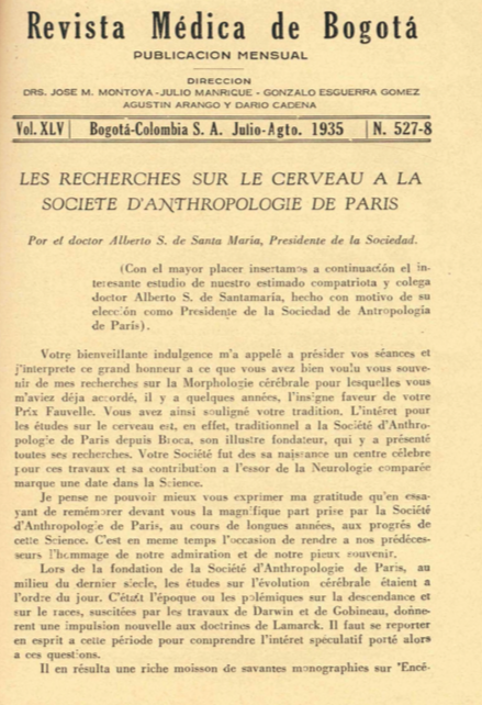 					Ver Vol. 45 Núm. 527-528 (1935): Revista Médica de Bogotá. Año XLV. Julio a Agosto de 1935. Núm. 527-528
				