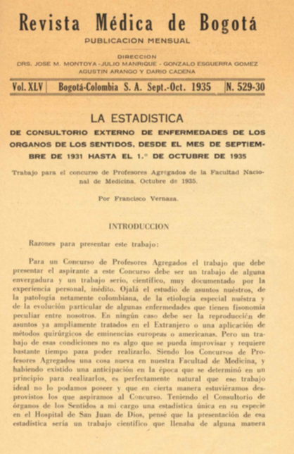 					Ver Vol. 45 Núm. 529-530 (1935): Revista Médica de Bogotá. Año XLV. Septiembre a Octubre de 1935. Núm. 529-530
				