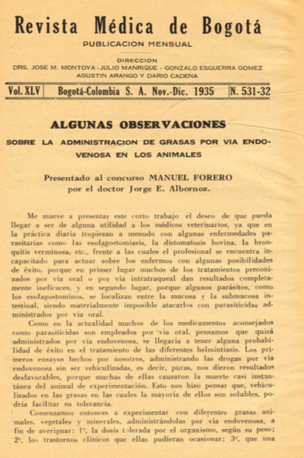 					Ver Vol. 45 Núm. 531-532 (1935): Revista Médica de Bogotá. Año XLV. Noviembre a Diciembre de 1935. Núm. 531-532
				