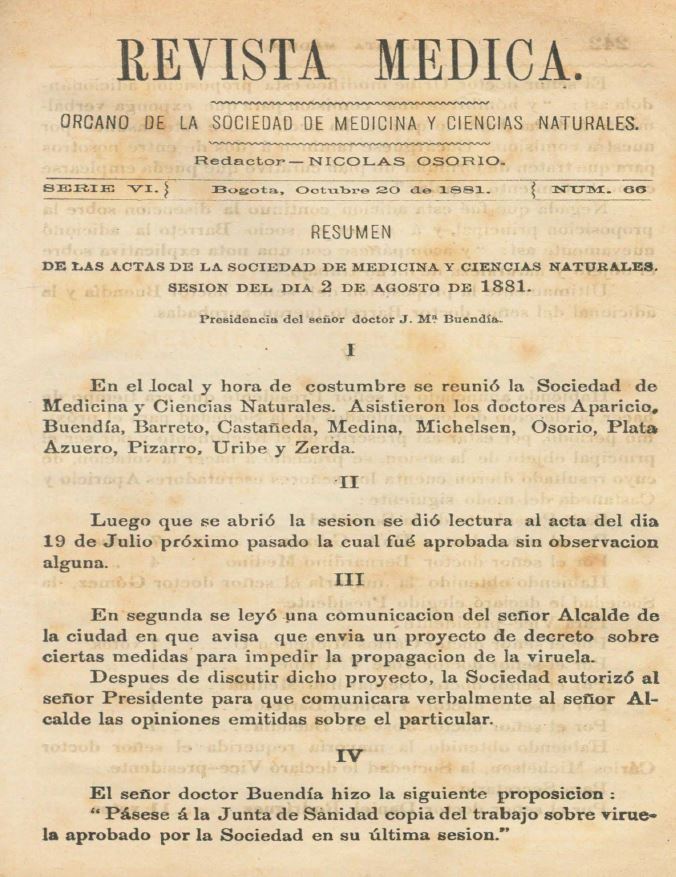 					Ver Vol. 6 Núm. 66 (1881): Revista Médica. Serie 6. Octubre de 1881. Núm. 66
				
