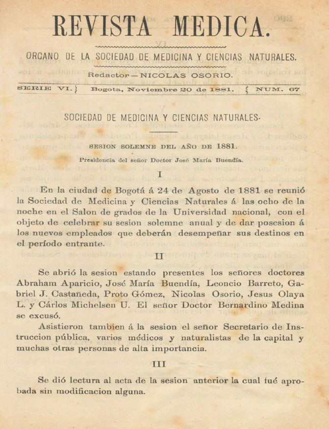 					Ver Vol. 6 Núm. 67 (1881): Revista Médica. Serie 6. Noviembre de 1881. Núm. 67
				
