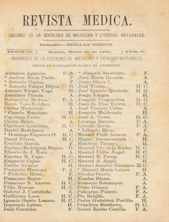 					Ver Vol. 6 Núm. 71 (1882): Revista Médica. Serie 6. Marzo de 1882. Núm. 71
				