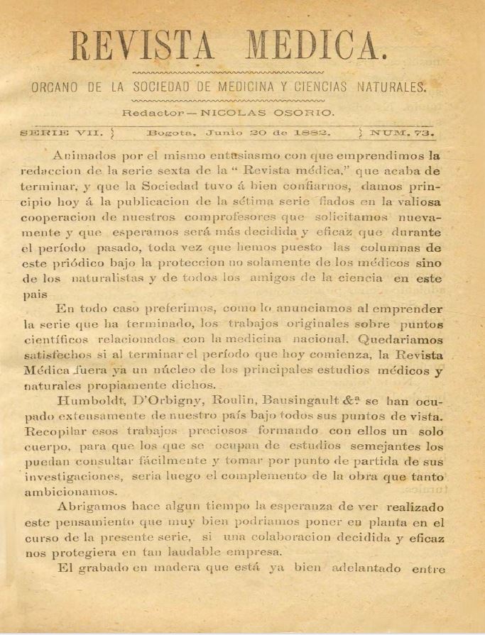 					Ver Vol. 7 Núm. 73 (1882): Revista Médica. Serie 7. Junio de 1882. Núm. 73
				
