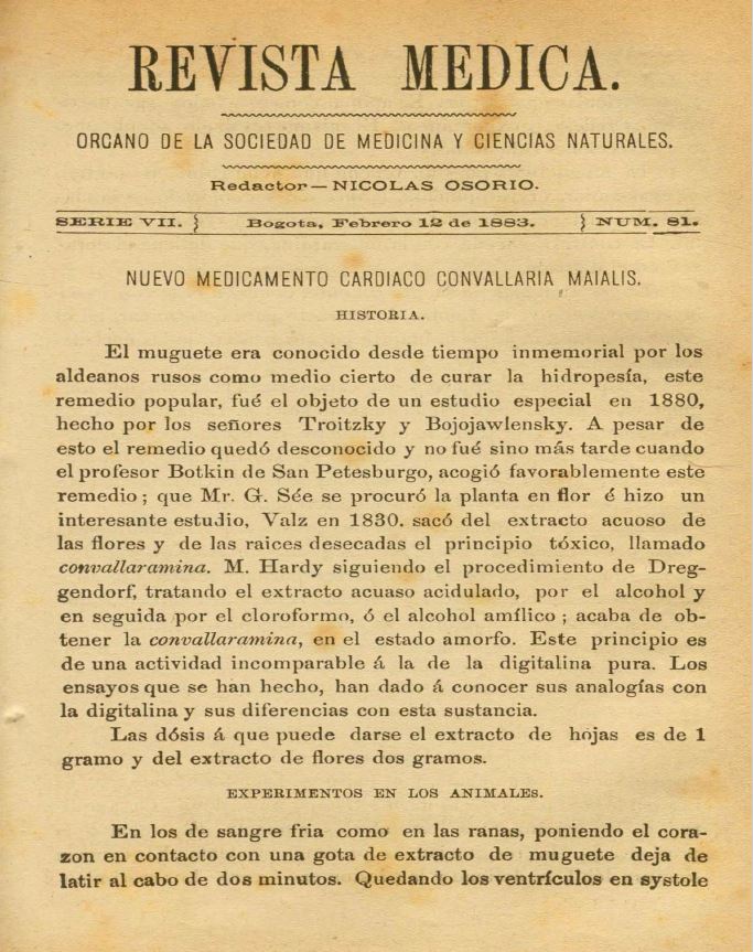					Ver Vol. 7 Núm. 81 (1883): Revista Médica. Serie 7. Febrero de 1883. Núm. 81
				