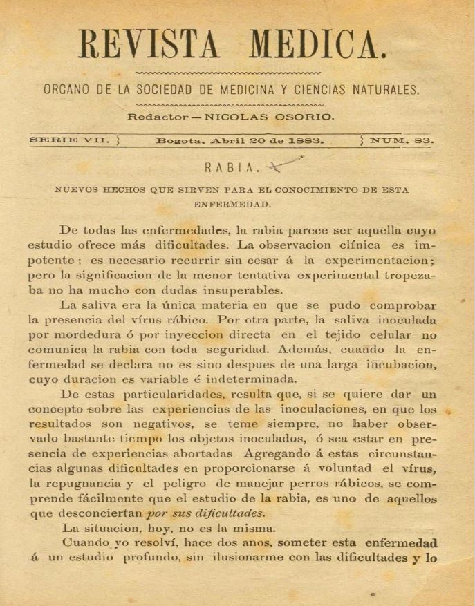 					Ver Vol. 7 Núm. 83 (1883): Revista Médica. Serie 7. Abril de 1883. Núm. 83
				