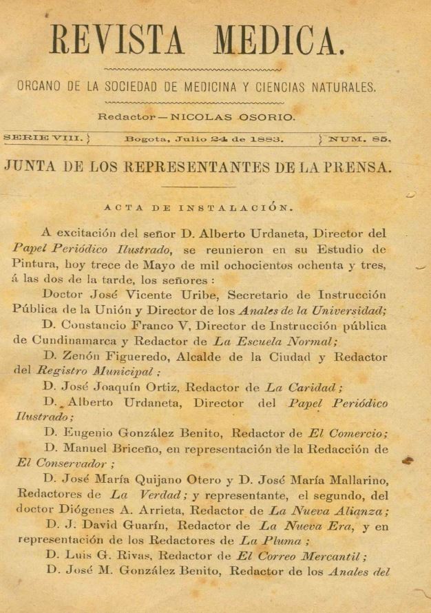 					Ver Vol. 8 Núm. 85 (1883): Revista Médica. Serie 8. Junio de 1883. Núm. 85
				