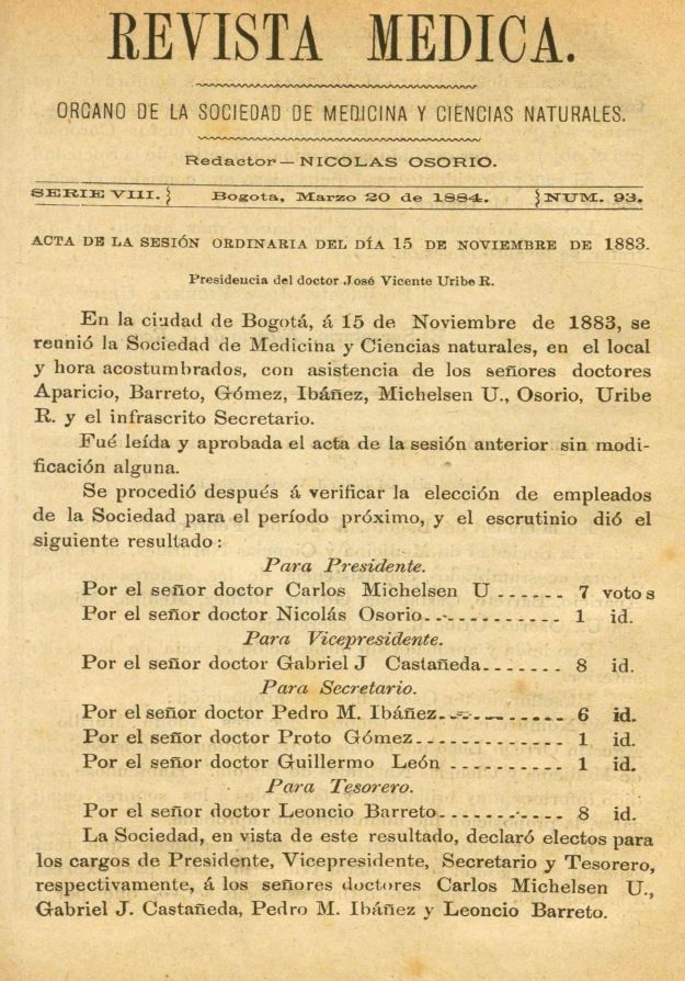 					Ver Vol. 8 Núm. 93 (1884): Revista Médica. Serie 8. Marzo de 1884. Núm. 93
				