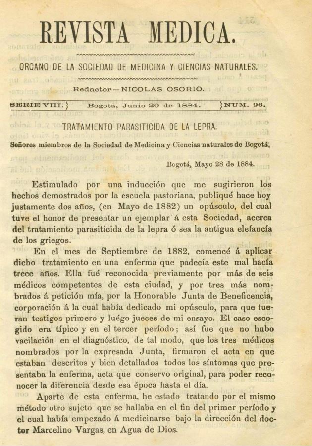 					Ver Vol. 8 Núm. 96 (1884): Revista Médica. Serie 8. Junio de 1884. Núm. 96
				