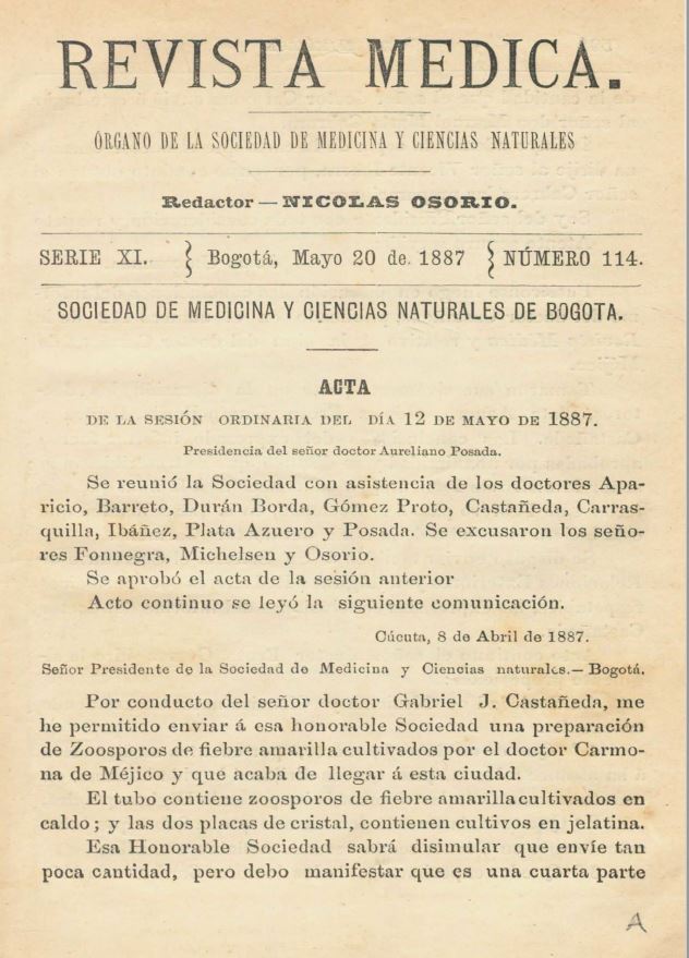 					Ver Vol. 11 Núm. 114 (1887): Revista Médica. Serie 11. Mayo de 1887. Núm. 114
				