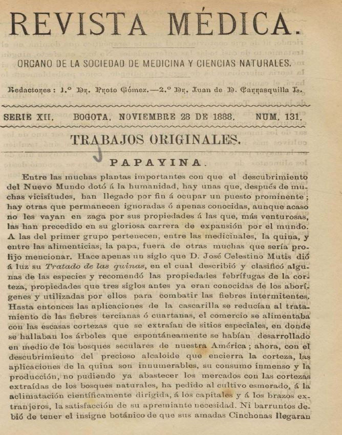 					Ver Vol. 12 Núm. 131 (1888): Revista Médica. Serie 12. Noviembre de 1888. Núm. 131
				