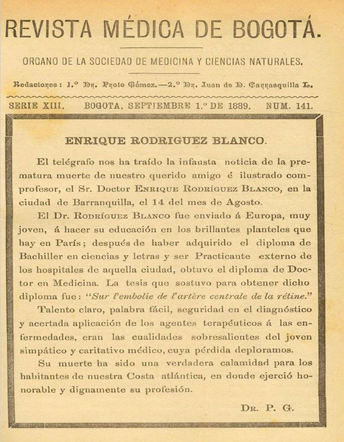 					Ver Vol. 13 Núm. 141 (1889): Revista Médica de Bogotá. Serie 13. Septiembre de 1889. Núm. 141
				
