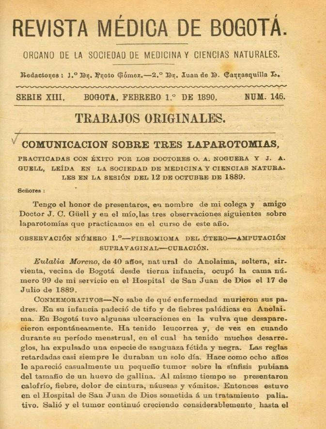 					Ver Vol. 13 Núm. 146 (1890): Revista Médica de Bogotá. Serie 13. Febrero de 1890. Núm. 146
				