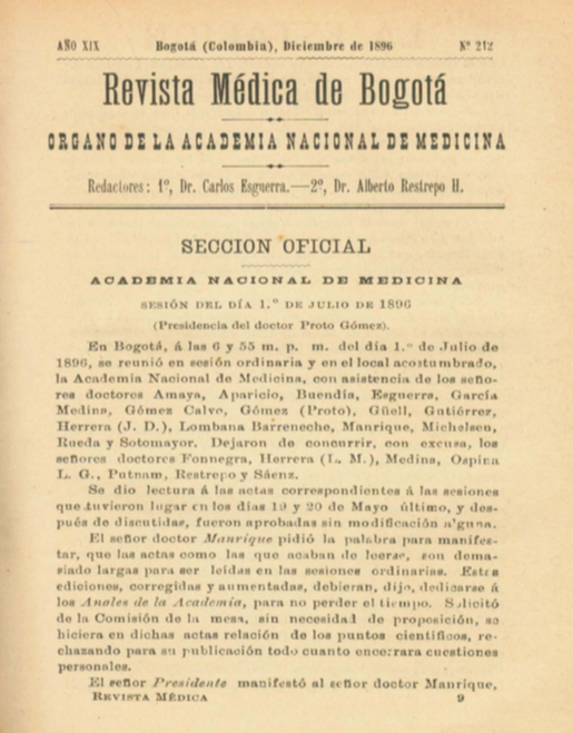 					Ver Vol. 19 Núm. 212 (1896): Revista Médica de Bogotá. Serie 19. Diciembre de 1896. Núm. 212
				