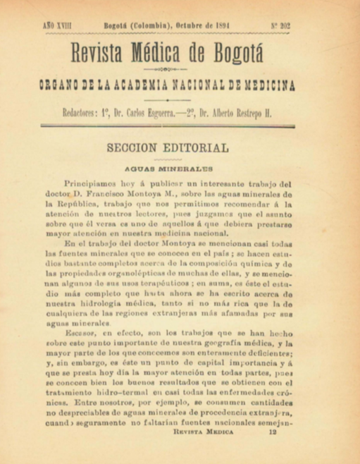 					Ver Vol. 18 Núm. 202 (1894): Revista Médica de Bogotá. Serie 18. Octubre de 1894. Núm. 202
				