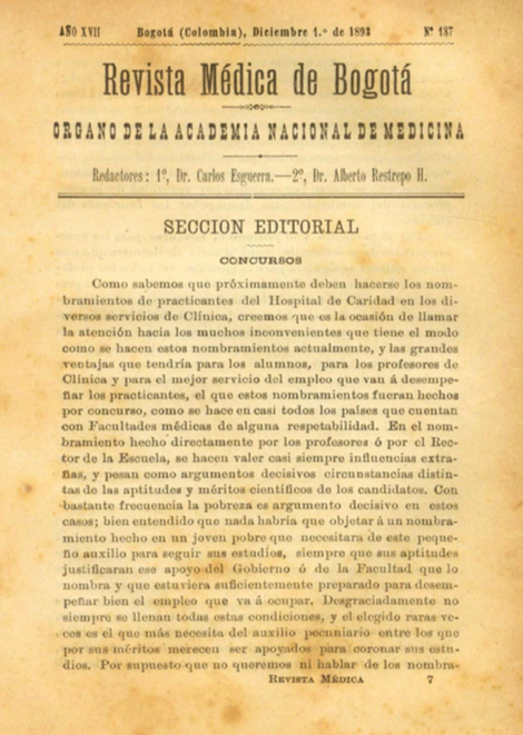 					Ver Vol. 17 Núm. 187 (1893): Revista Médica de Bogotá. Serie 17. Diciembre de 1893. Núm. 187
				