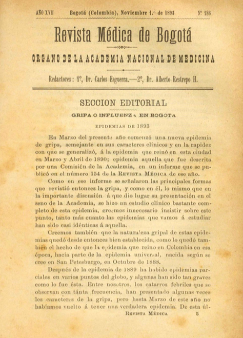 					Ver Vol. 17 Núm. 186 (1893): Revista Médica de Bogotá. Serie 17. Abril de 1893. Núm. 186
				