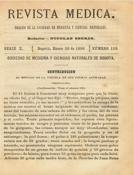 					Ver Vol. 10 Núm. 110 (1886): Revista Médica. Serie 10. Enero de 1886. Núm. 110
				