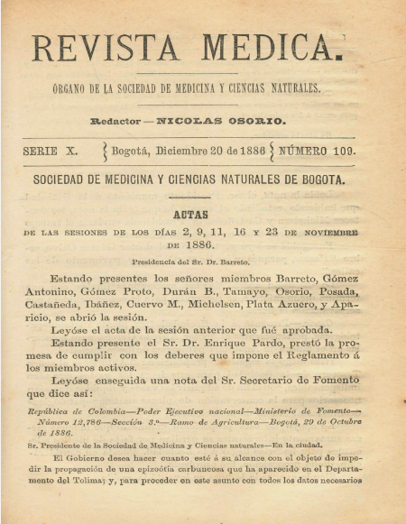 					Ver Vol. 10 Núm. 109 (1886): Revista Médica. Serie 10. Diciembre de 1886. Núm. 109
				