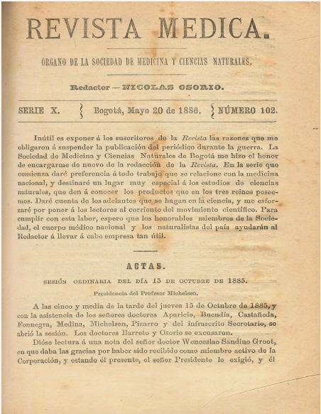 					Ver Vol. 10 Núm. 102 (1886): Revista Médica. Serie 10. Mayo de 1886. Núm. 102
				