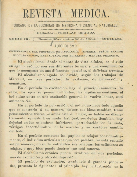 					Ver Vol. 9 Núm. 101 (1884): Revista Médica. Serie 9. Noviembre de 1884. Núm. 101
				