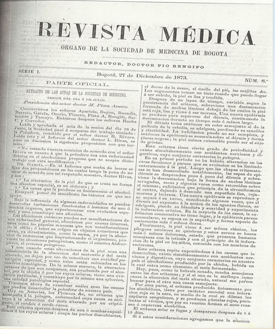 					Ver Vol. 1 Núm. 08 (1873): Revista Médica de Bogotá. Serie 01. Enero de 1873. Núm. 08
				
