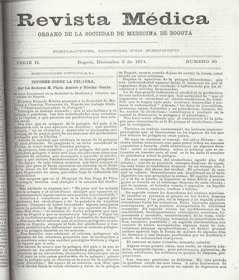 					Ver Vol. 2 Núm. 20 (1874): Revista Médica de Bogotá. Serie 2. Enero de 1874. Núm. 20
				