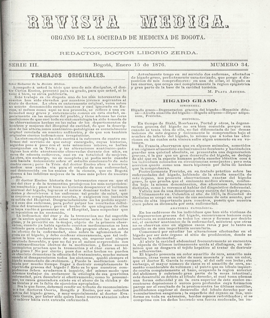 					Ver Vol. 3 Núm. 34 (1876): Revista Médica de Bogotá. Serie 3. Enero de 1876. Núm. 34
				