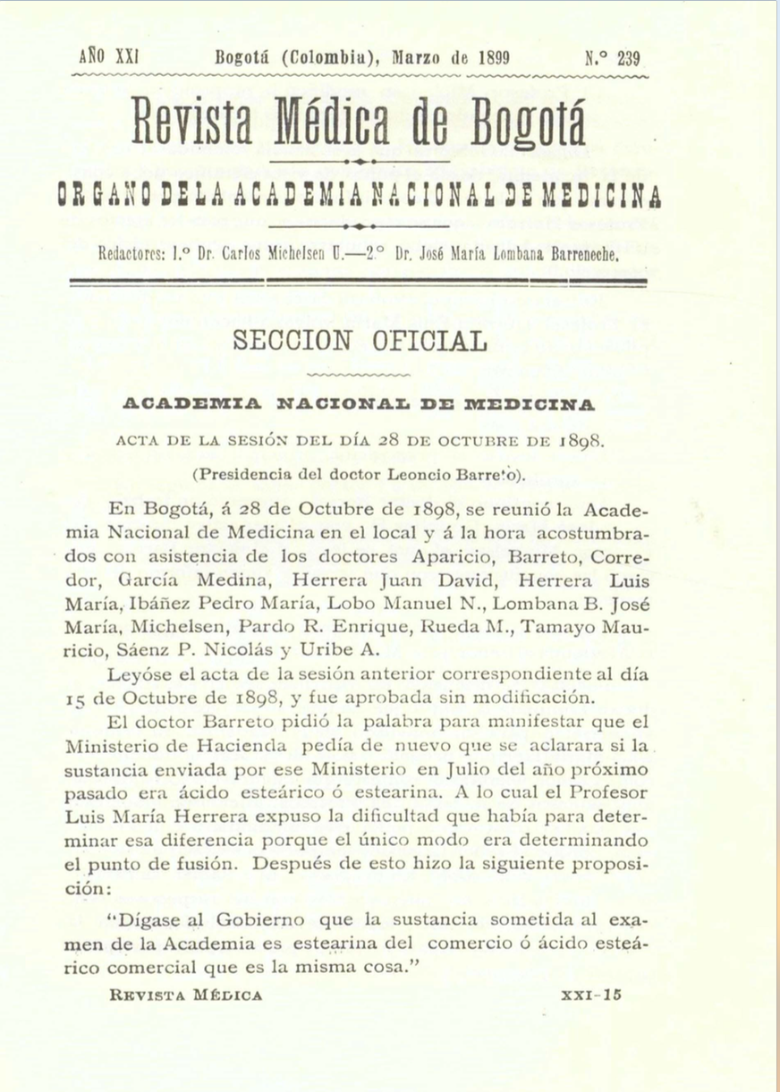 					Ver Vol. 21 Núm. 239 (1899): Revista Médica de Bogotá. Serie 21. Enero de 1899. Núm. 239
				