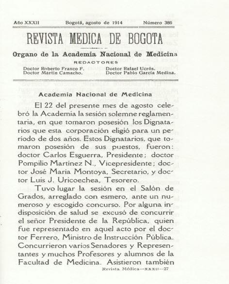 					Ver Vol. 32 Núm. 386 (1914): REVISTA_MEDICA_BOGOTA_1914_SERIE32_N386
				