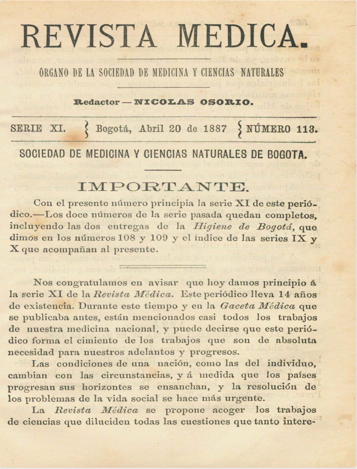 					Ver Vol. 11 Núm. 113 (1887): Vol. 11 Núm. 113 (1887): Revista Médica. Serie 11. Abril de 1887. Núm. 113
				